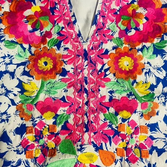 Floral Blue and Pink Dress - Picture 11 of 16